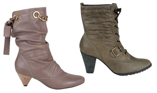 Calçados Femininos Moda Inverno 2011 - Botas de cano médio combinam com diversos looks Calçados Femininos Moda Inverno 2011 - Botas de cano médio combinam com diversos looks